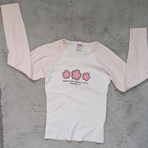 Early/Mid-2000s Vintage Cherry Blossom Festival Y2K Tee | Juniors Small